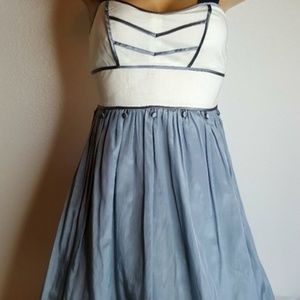 Blue and white babydoll Burlapp Dress